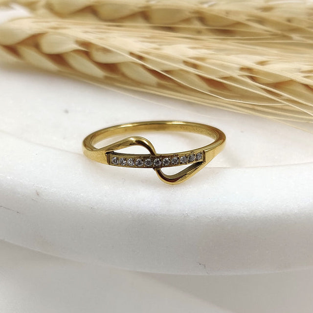 Golden Wave Ring