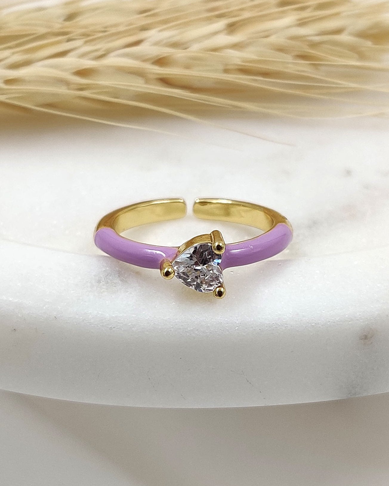 Susie Heart Ring ( Lavender )