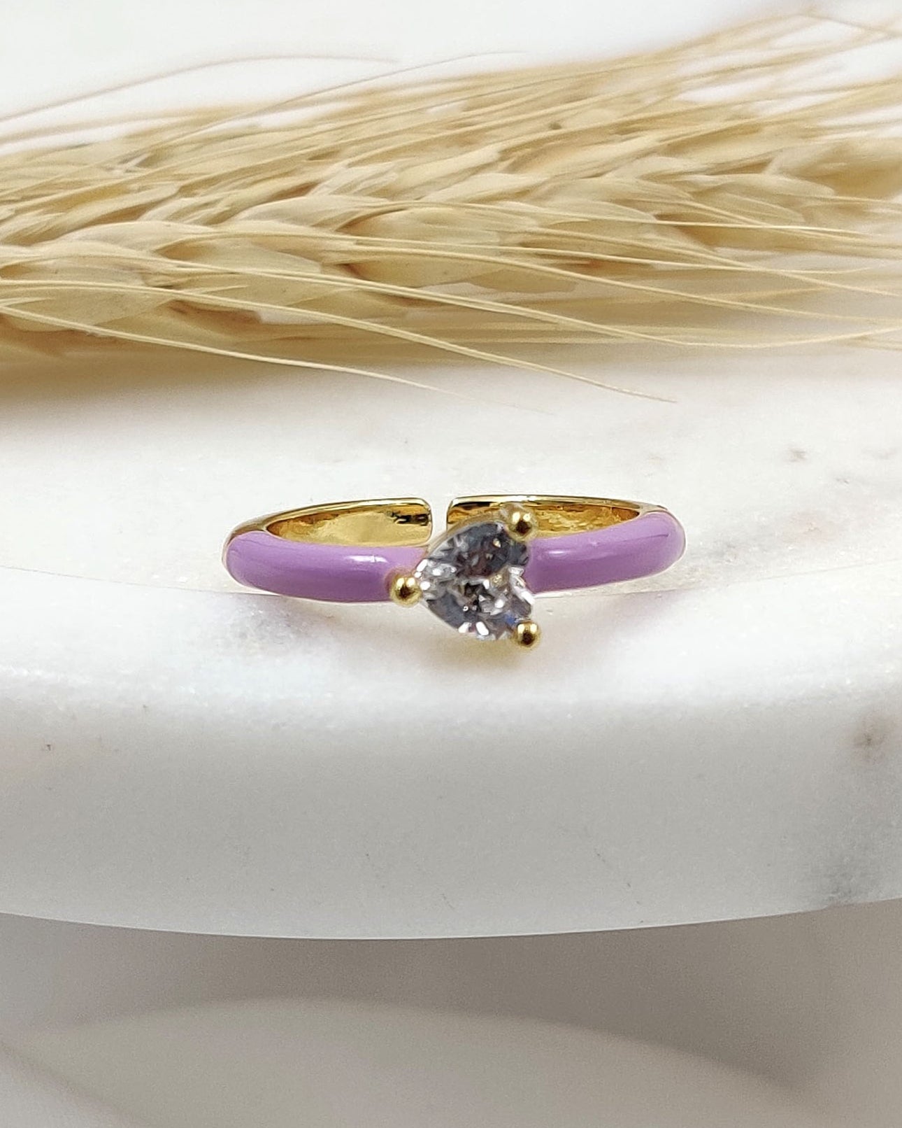 Susie Heart Ring ( Lavender )