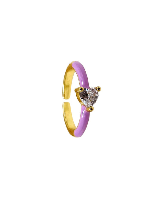 Susie Heart Ring ( Lavender )