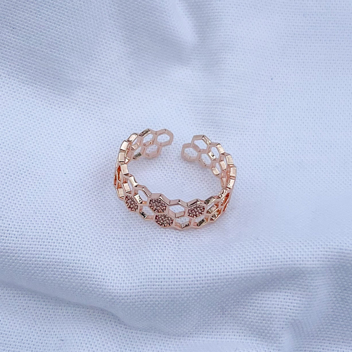 Crystal Honeycomb Ring