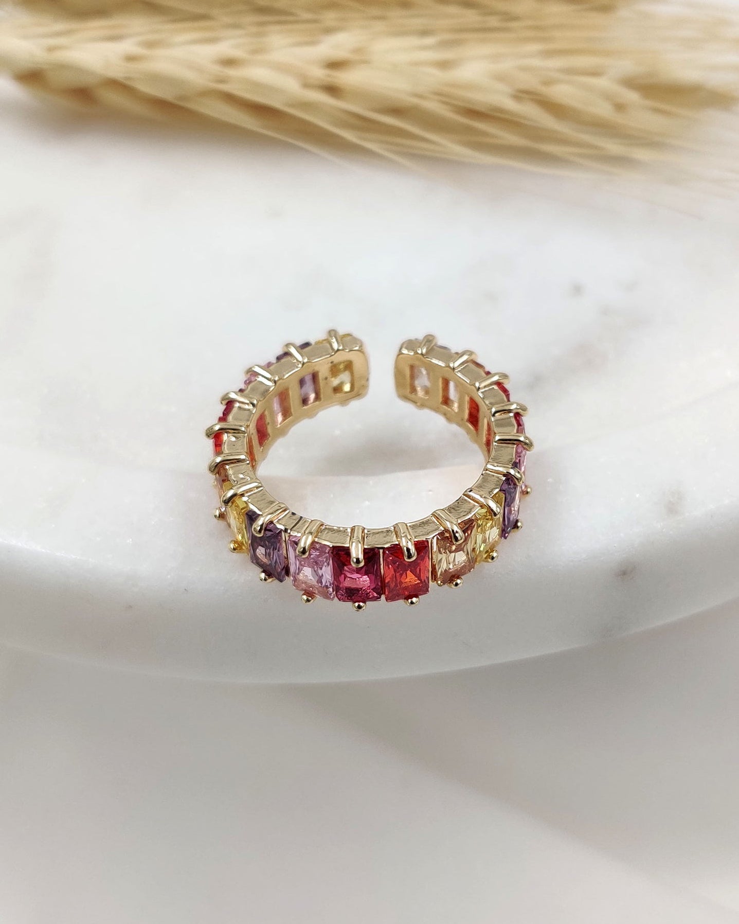 Multi Crystal sunny Ring