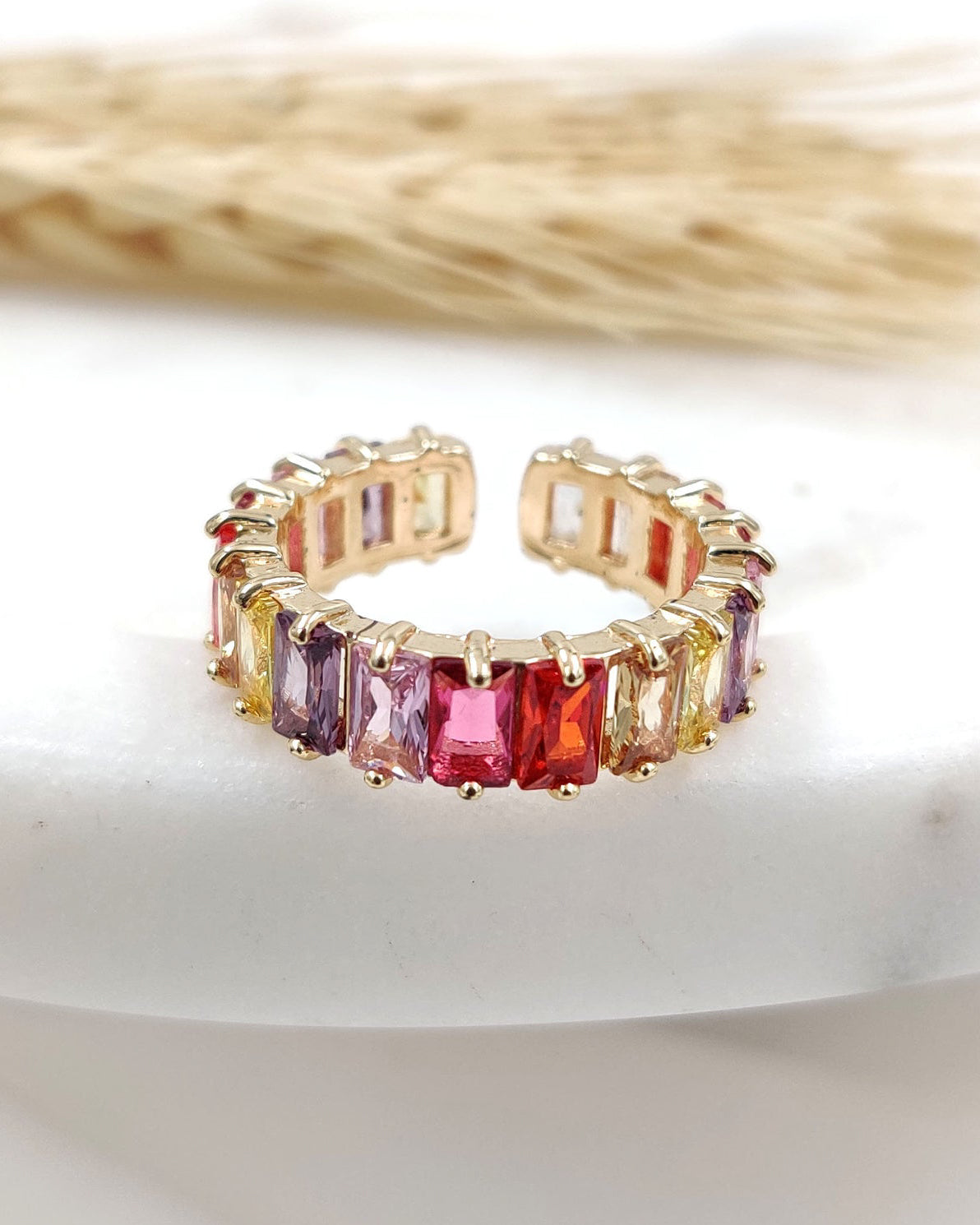 Multi Crystal sunny Ring