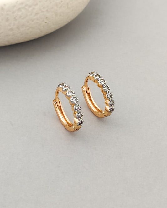 Diamond Whisper Huggie Hoops