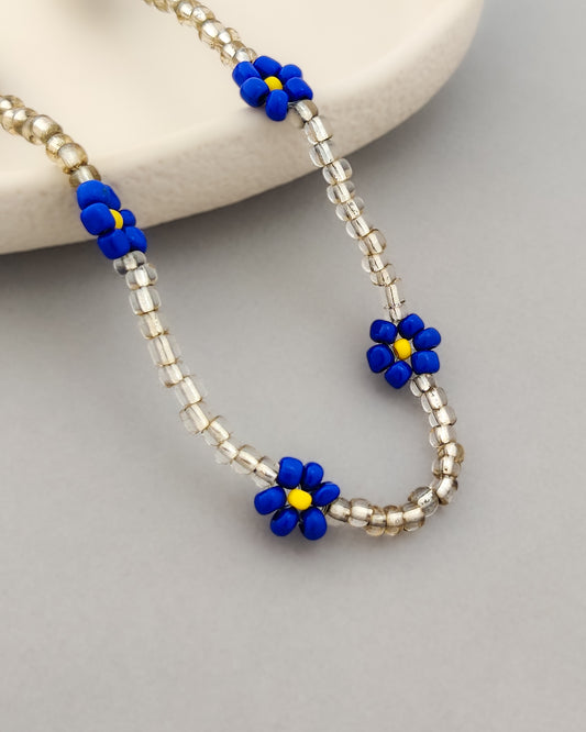 Sia Bead Necklace (Blue)