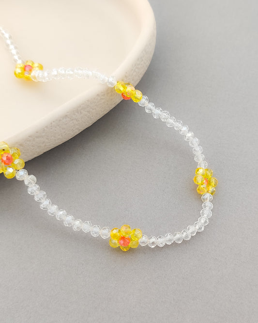 Sia Bead Necklace (Orange & Yellow)