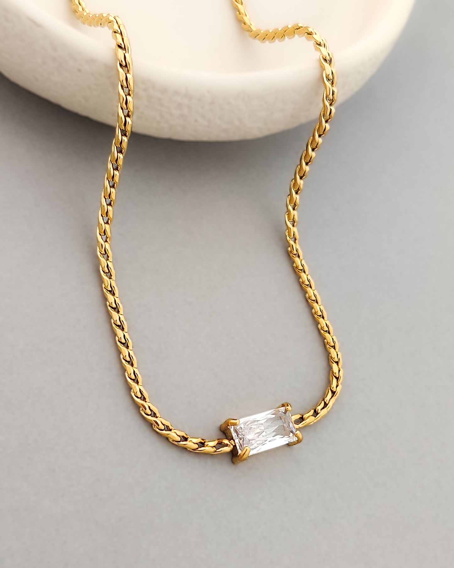 Crystal Bar Necklace