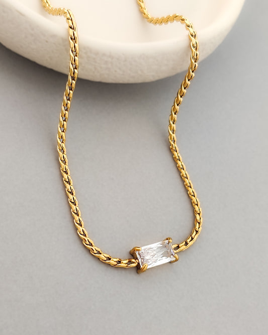 Crystal Bar Necklace