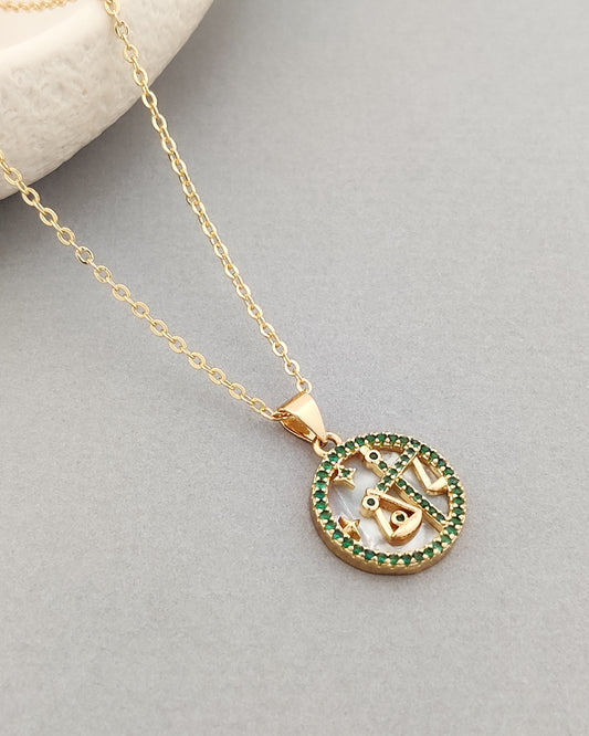 Ellie Zodiac Necklace (Libra)