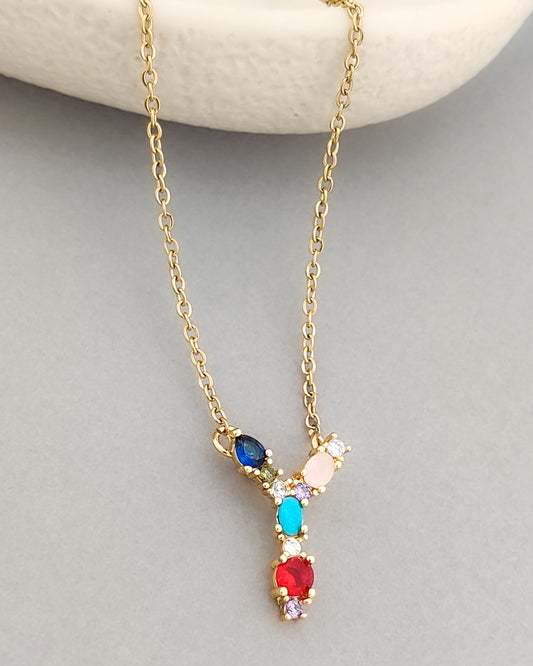 Monogram Letter Y Necklace