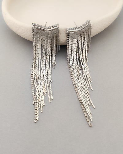 Crystal Mila Earrings (Silver)