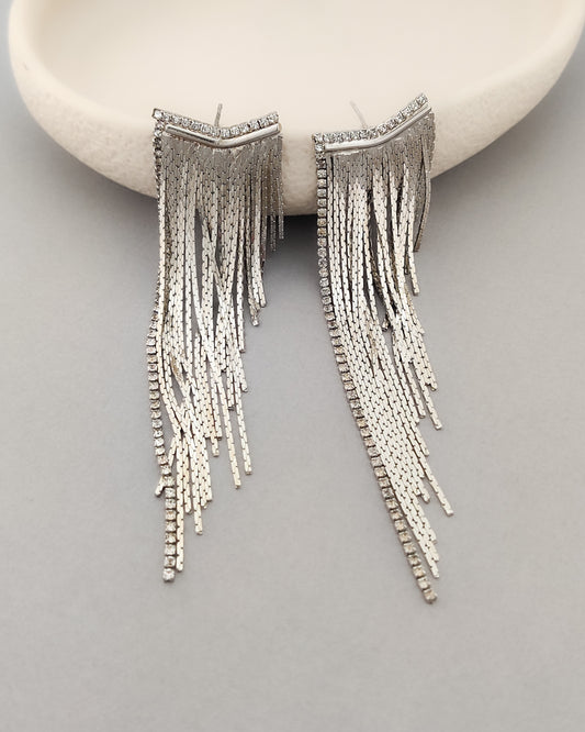 Crystal Mila Earrings (Silver)