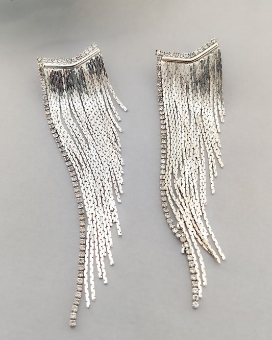 Crystal Mila Earrings (Silver)