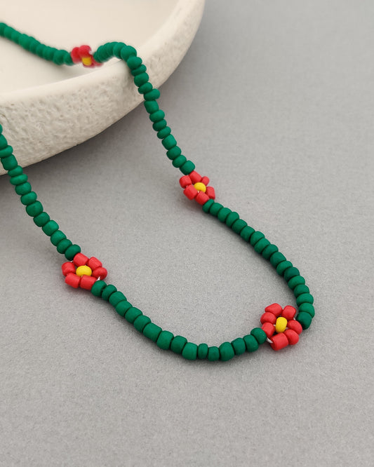 Sia Bead Necklace (Green)