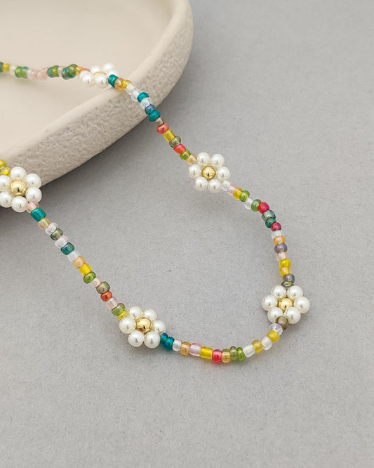 Sia Bead Necklace (Rainbow)