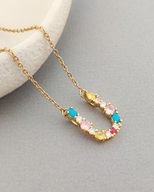 Monogram Letter U Necklace