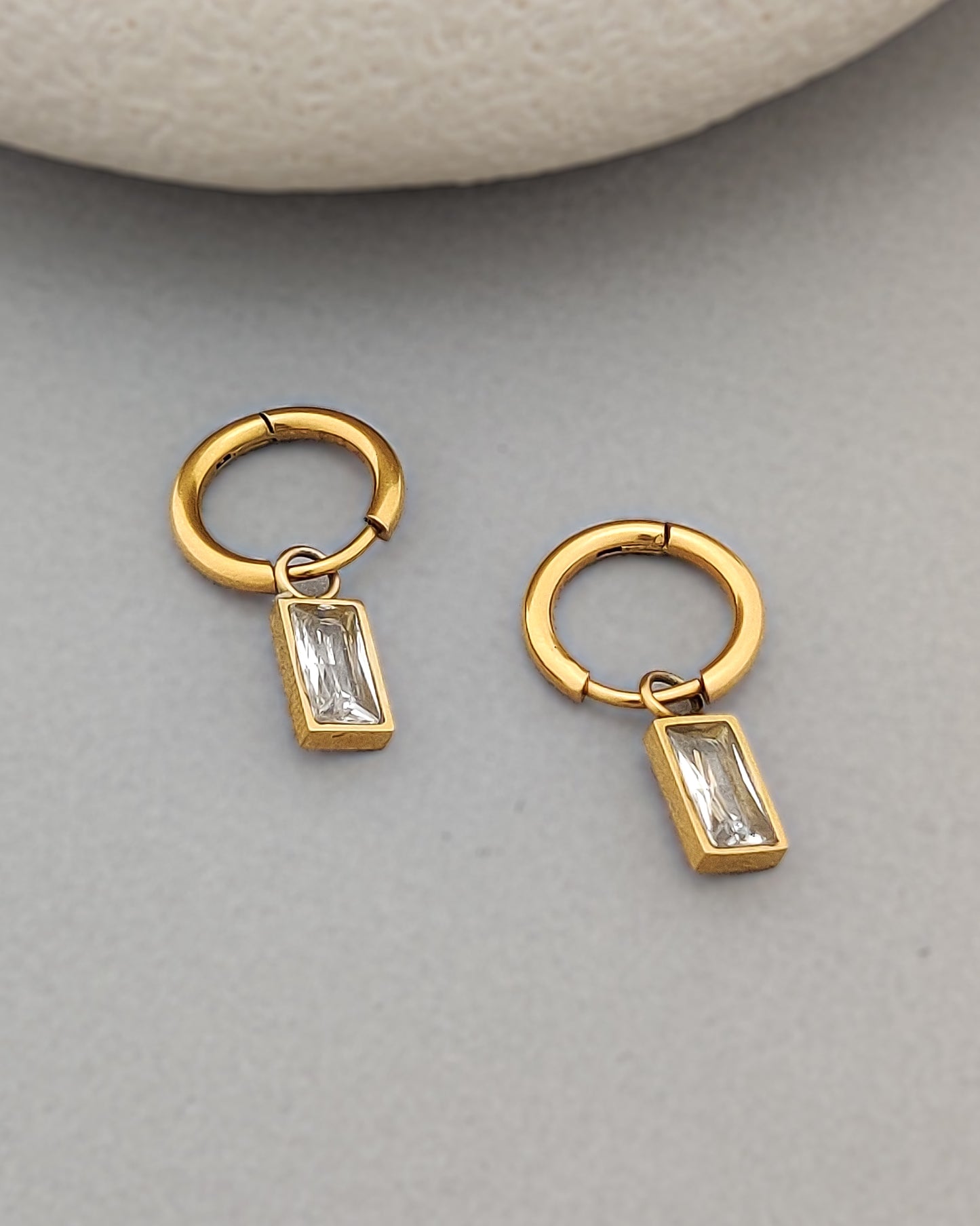 Macie Crystal Drop Hoops