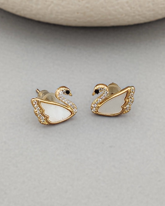 White Swan Earrings