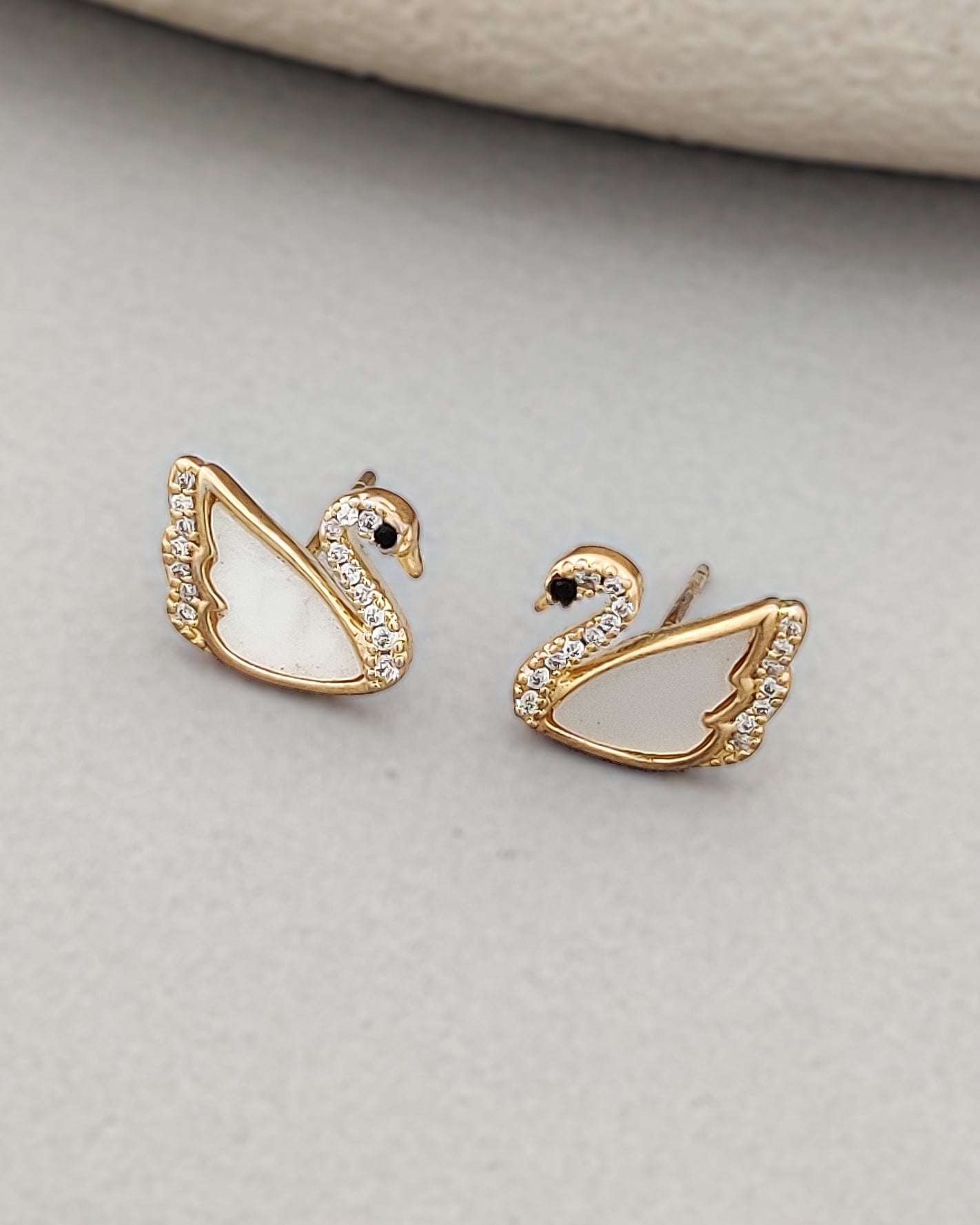 White Swan Earrings