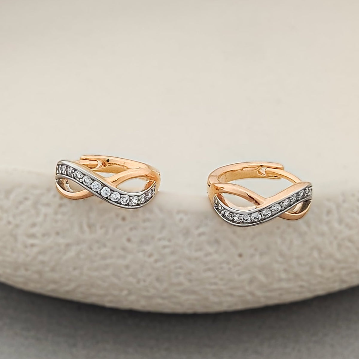 Infinity Huggie Hoops