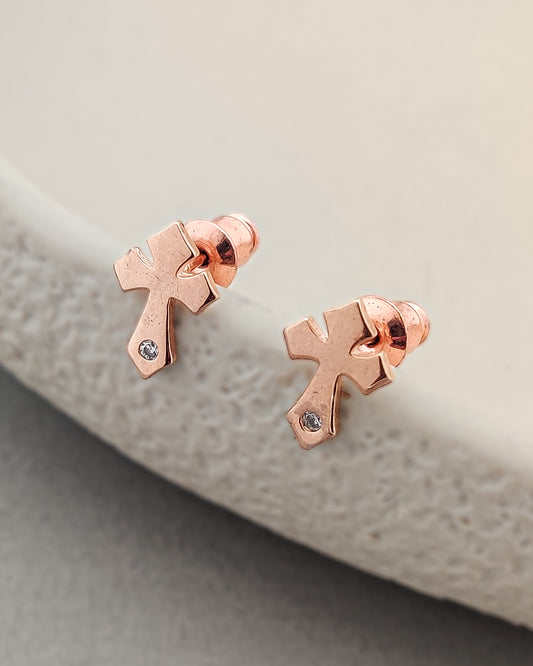 Dainty Cross Earrings