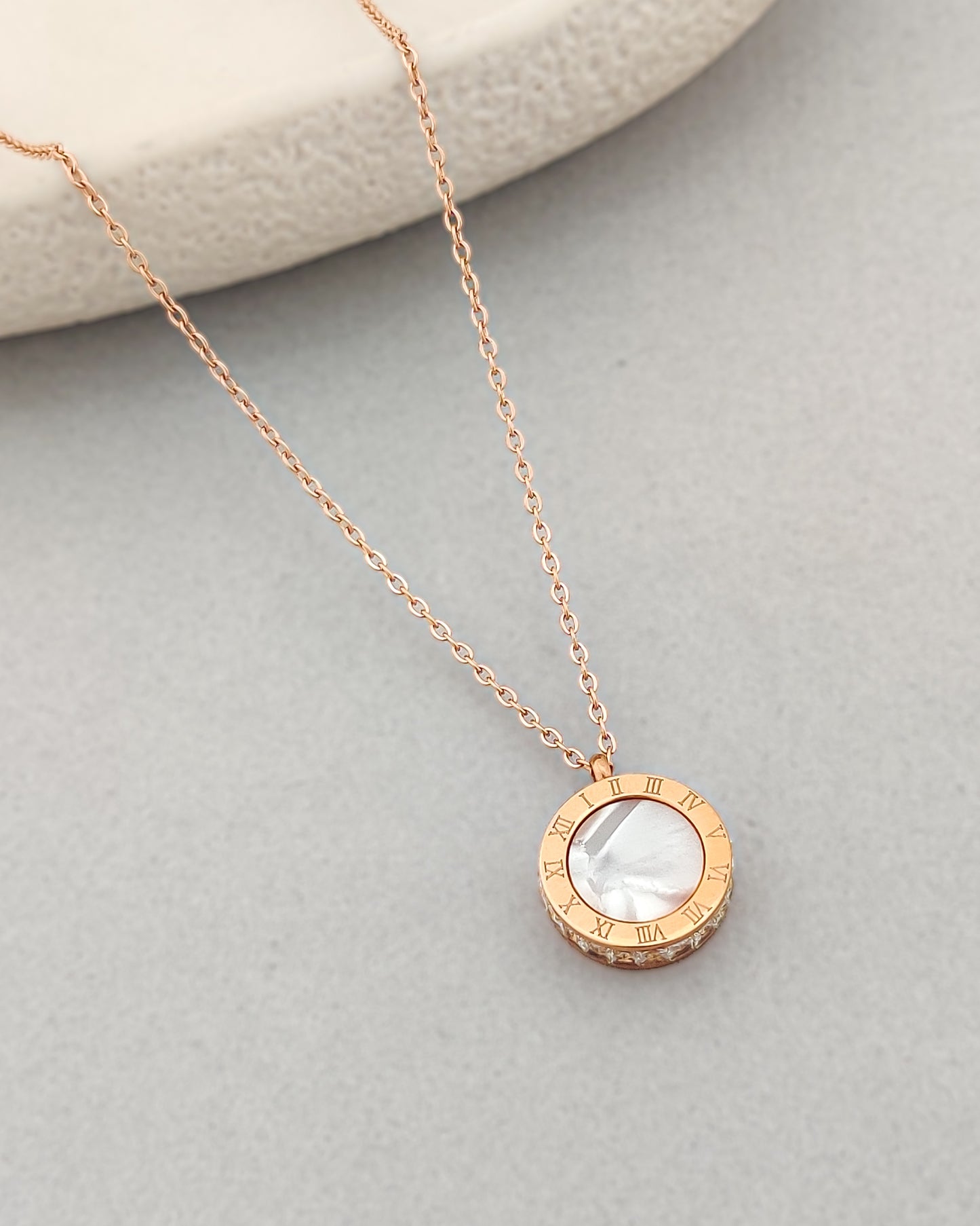 Roman Crystal Edge Necklace