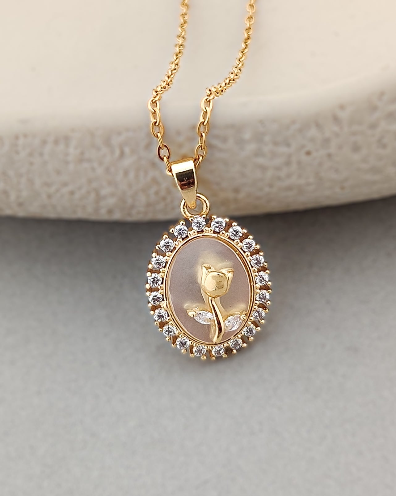 Vintage Rose Necklace