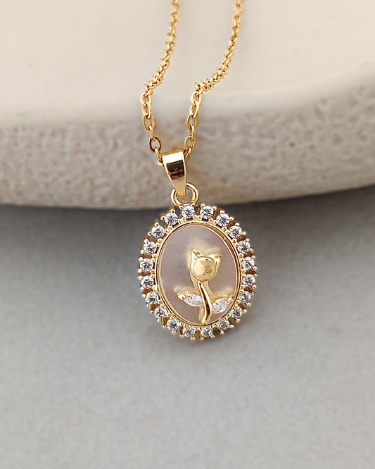 Vintage Rose Necklace