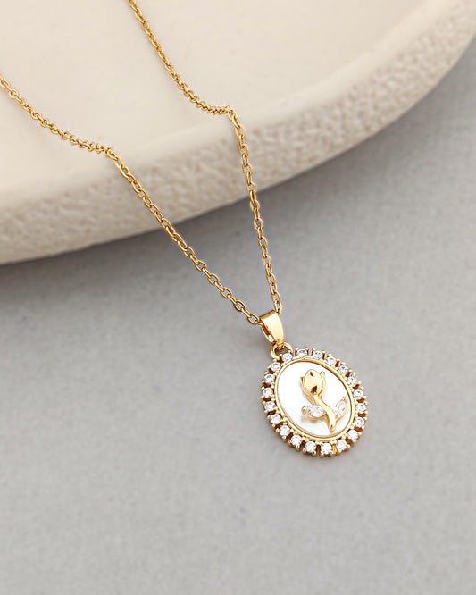 Vintage Rose Necklace