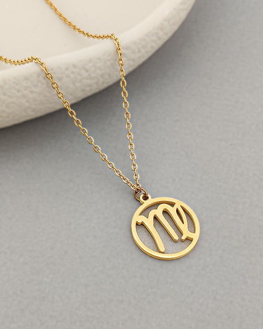 Gold Zodiac Necklace (Scorpio)