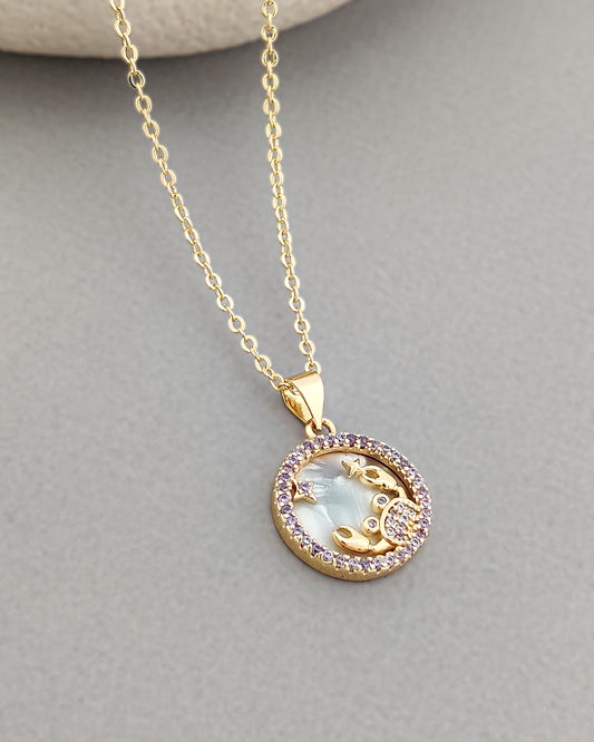 Ellie Zodiac Necklace (Cancer)