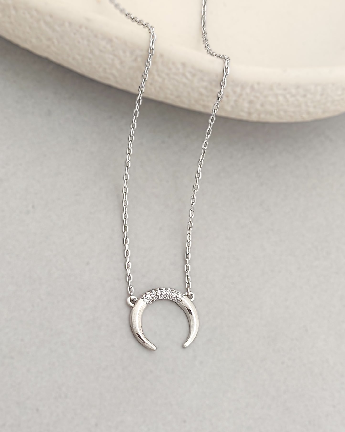 Kyra Moon Necklace (Silver)
