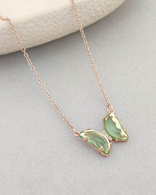 Green Butterfly Necklace