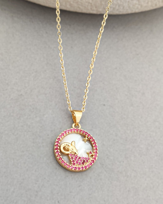 Ellie Zodiac Necklace (Aries)