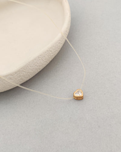 Solitaire Heart Necklace
