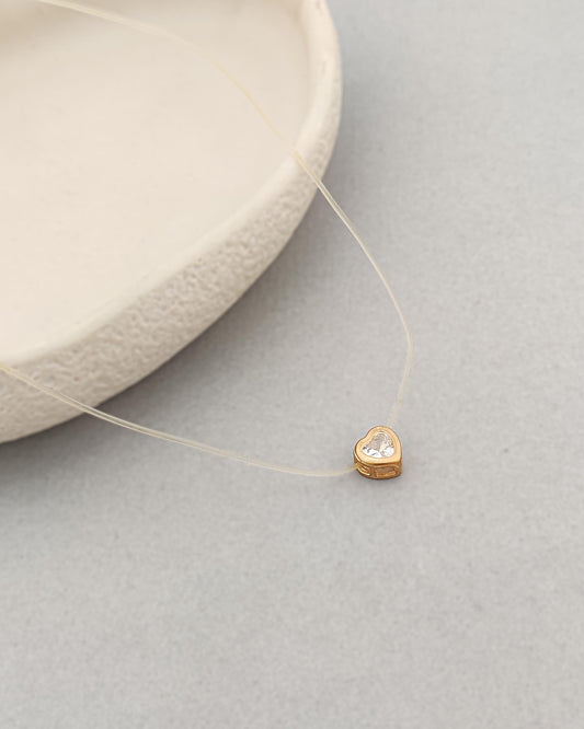 Solitaire Heart Necklace