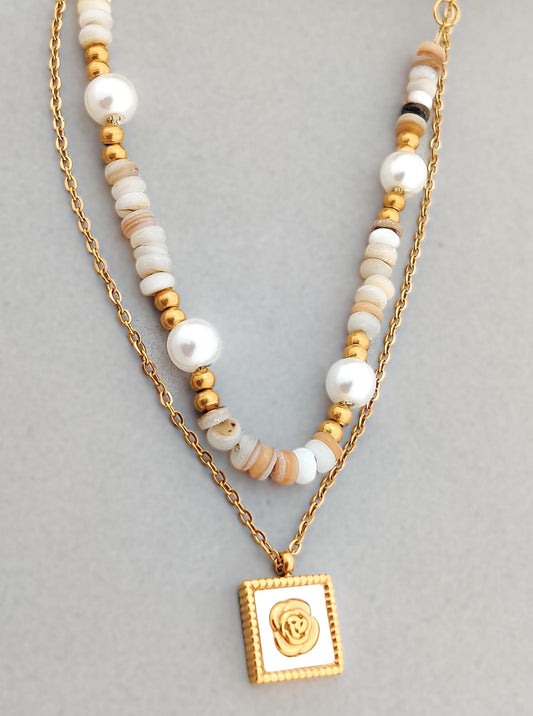 Julia Bead Layered Necklace