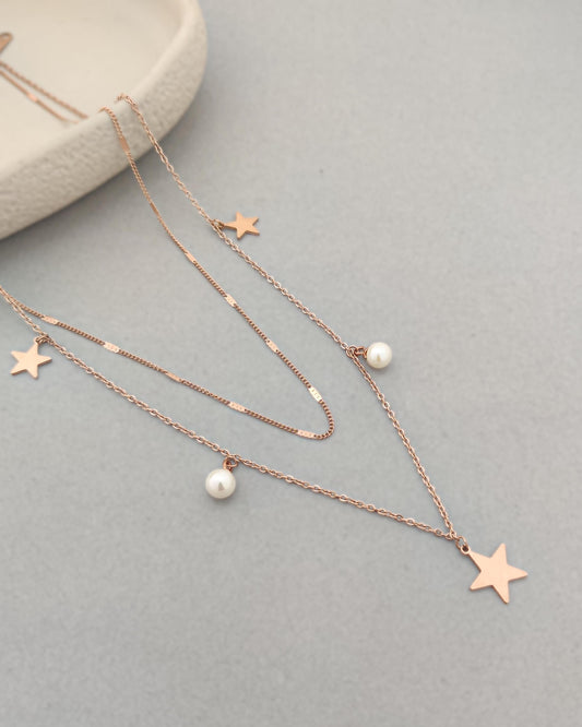 Amelia Star & Pearl Necklace
