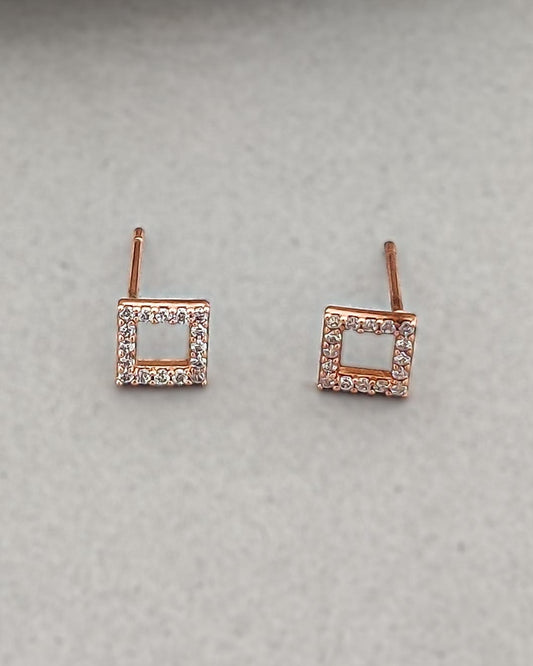 Crystal Square Studs
