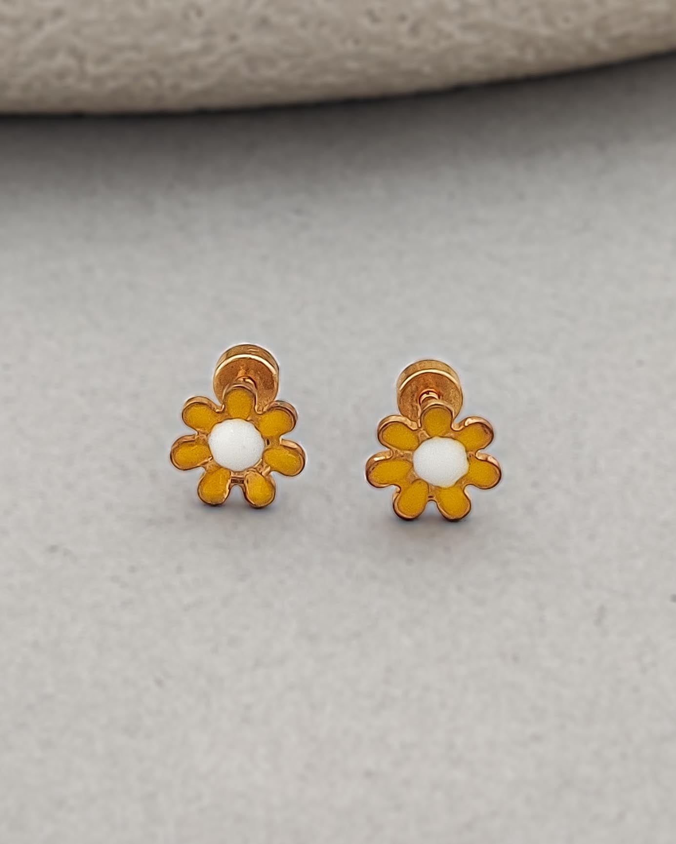 Daisy Second Piercing Studs (Yellow)