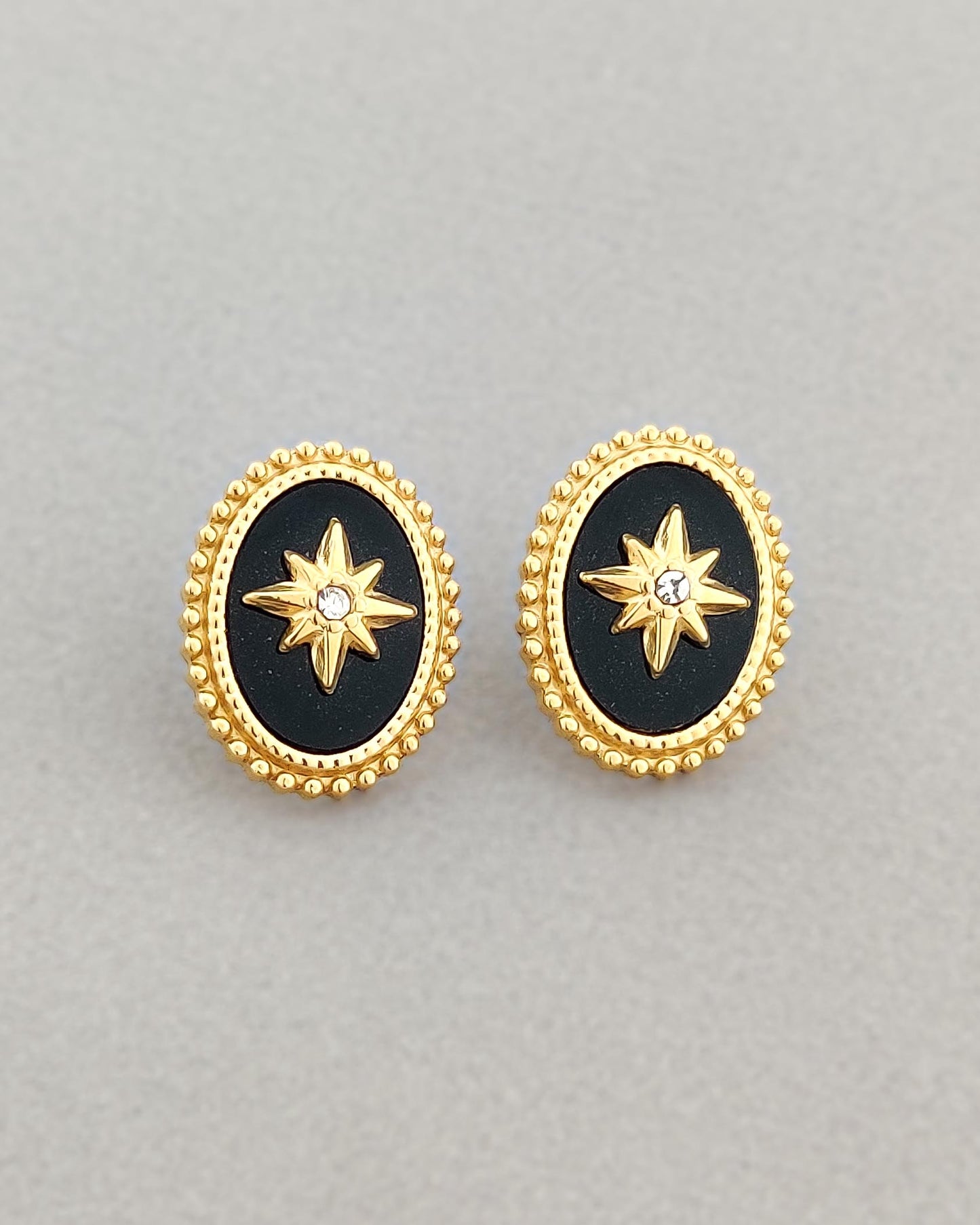 Black Emery Earrings