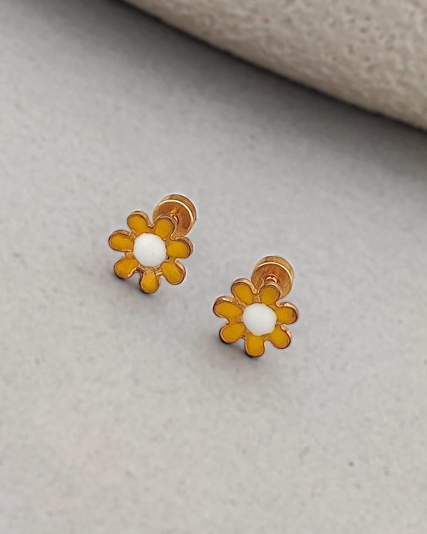 Daisy Second Piercing Studs (Yellow)