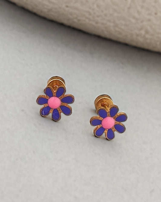 Daisy Second Piercing Studs (Purple)