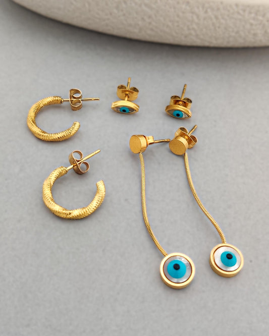 Draya Evil Eye Earrings Set