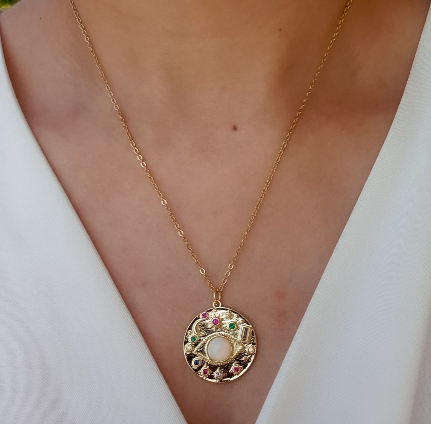 Opal Evileye Necklace