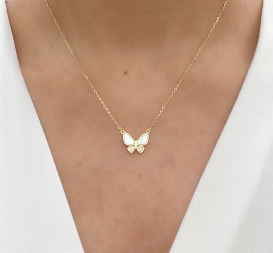 Tasha Butterfly Necklace (Gold)