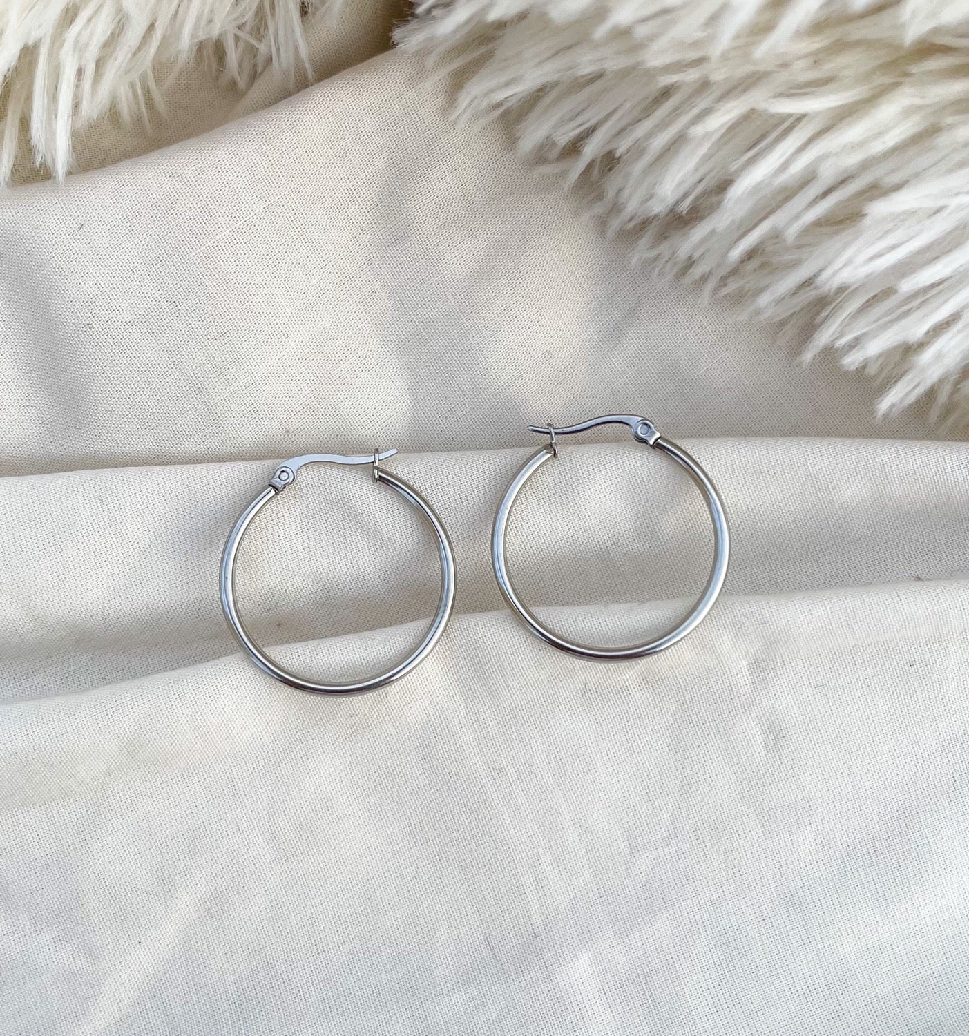 Classic Silver Hoops (Small)