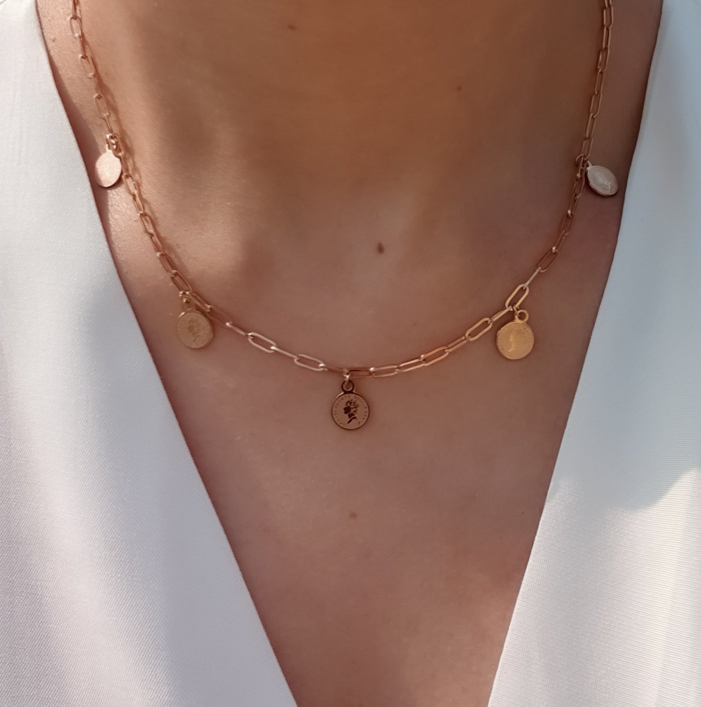 Coin Link Necklace