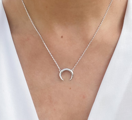 Kyra Moon Necklace (Silver)