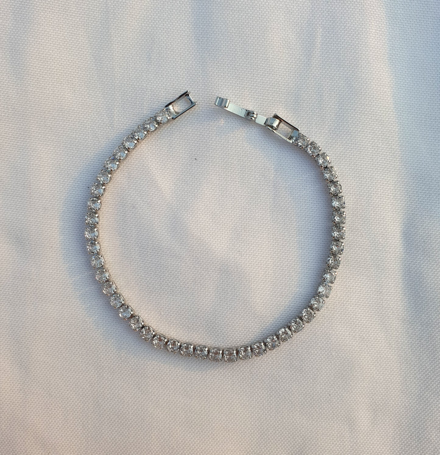 Crystal Azra Tennis Bracelet (Silver)